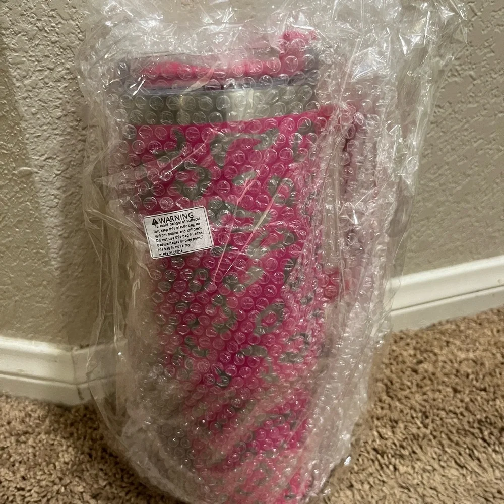 Pink Leopard 40oz tumbler